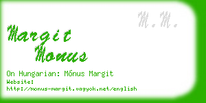 margit monus business card